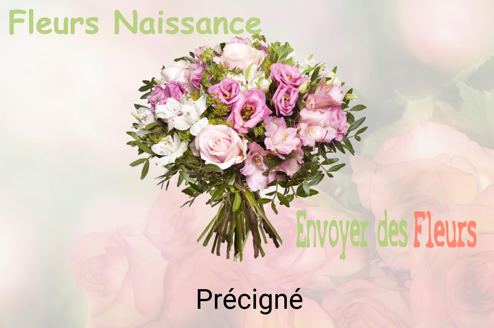 Bouquet de fleurs de naissance livré à Précigné