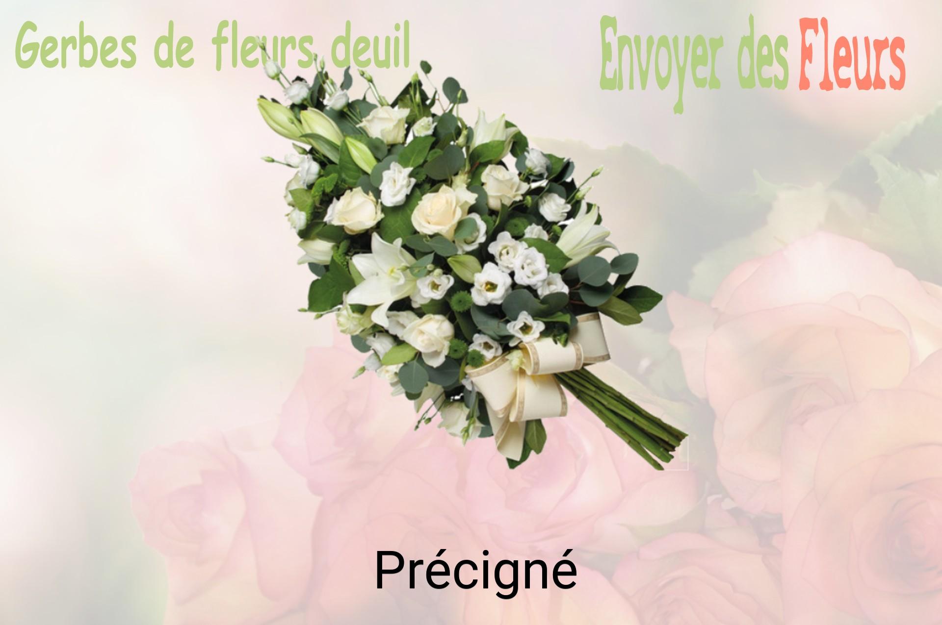 Gerbe de fleurs de deuil livrée à Précigné